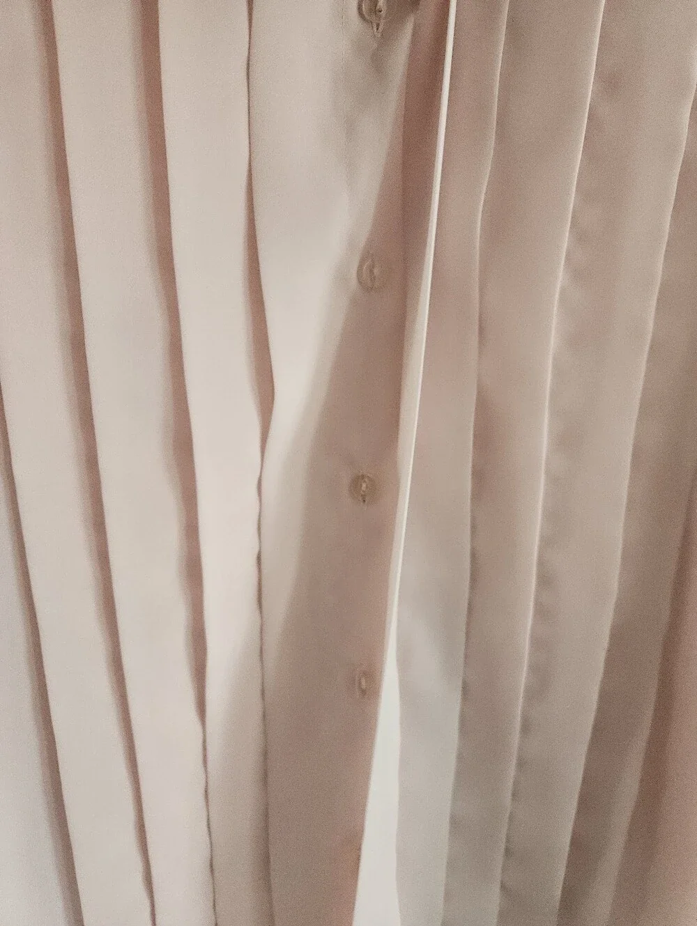 Vintage La Blouse Soft Pink Pleated Button Front Blouse Top - Picture 5 of 11